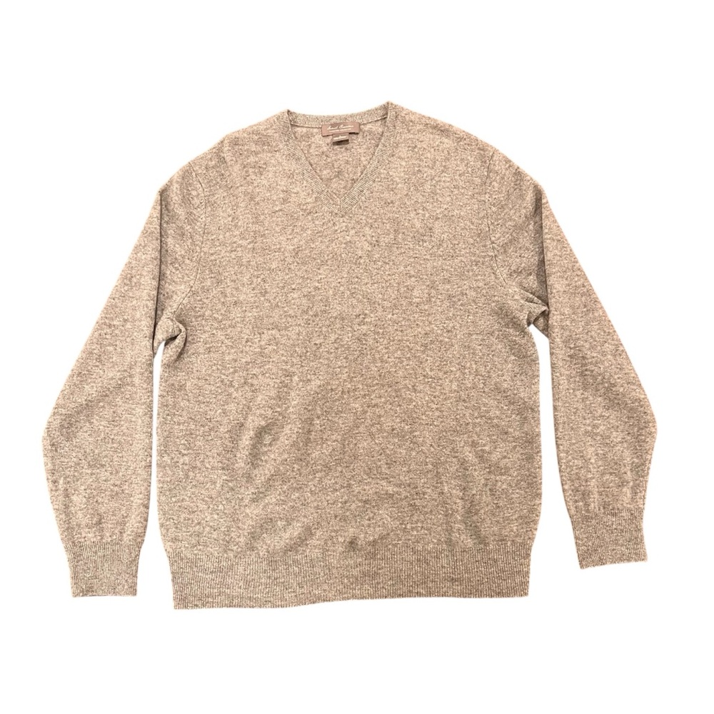 Daniel Cremieux‎ Signature Collection Men’s Cashmere V-Neck Sweater Gray Large